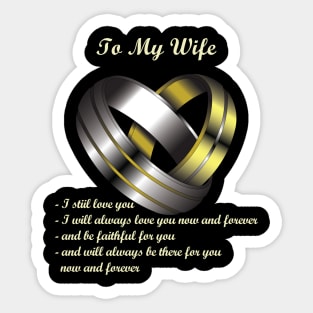 To my Wife Sticker